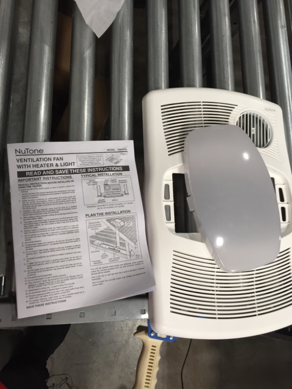 Photo 5 of 110 CFM Ceiling Bathroom Exhaust Fan with Light and 1500-Watt Heater 765H110L
- Missing//loose hardware 