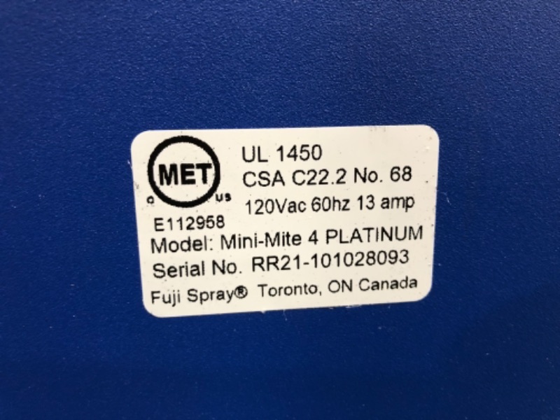 Photo 4 of ***PARTS ONLY*** Fuji 2203G Semi-PRO 2 - Gravity HVLP Spray System, Blue & 7020-5 M-Aircap Set #5 for Semi-PRO and Hobby-PRO
