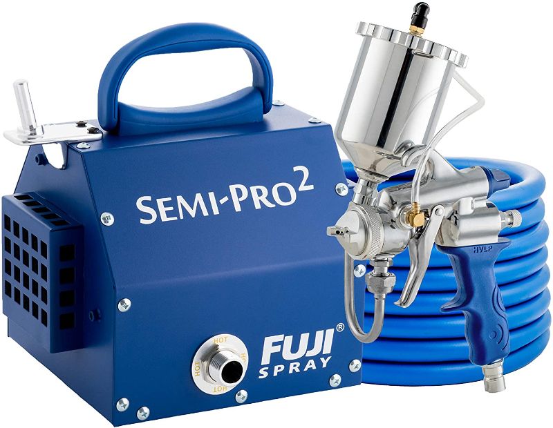 Photo 1 of ***PARTS ONLY*** Fuji 2203G Semi-PRO 2 - Gravity HVLP Spray System, Blue & 7020-5 M-Aircap Set #5 for Semi-PRO and Hobby-PRO
