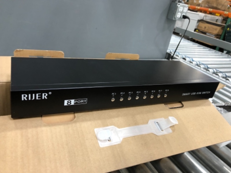 Photo 2 of RIJER 8 Port Manual Smart VGA USB KVM Switch 801UK PC Computer DVR Selector 1 KM Combo Controls 8 Hosts with Extension Switcher and 8PCS Original Cable
