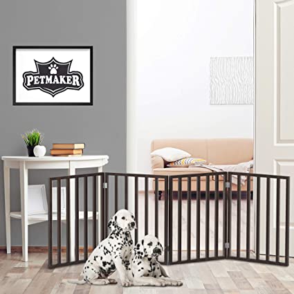 Photo 1 of *READ BELOW** PETMAKER Wooden Freestanding Pet Gate Collection - Folding Indoor Barrier Fence for Stairs, Doorways, and Gaps with Lightweight Design for Dogs, Cats, and Pets
