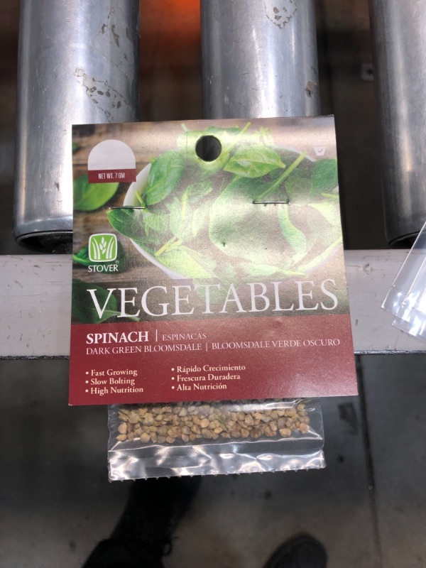 Photo 1 of ***SOLD AS IS***
STOVER VALUE VARIETY PACK SPINACH SEEDS (13PK)