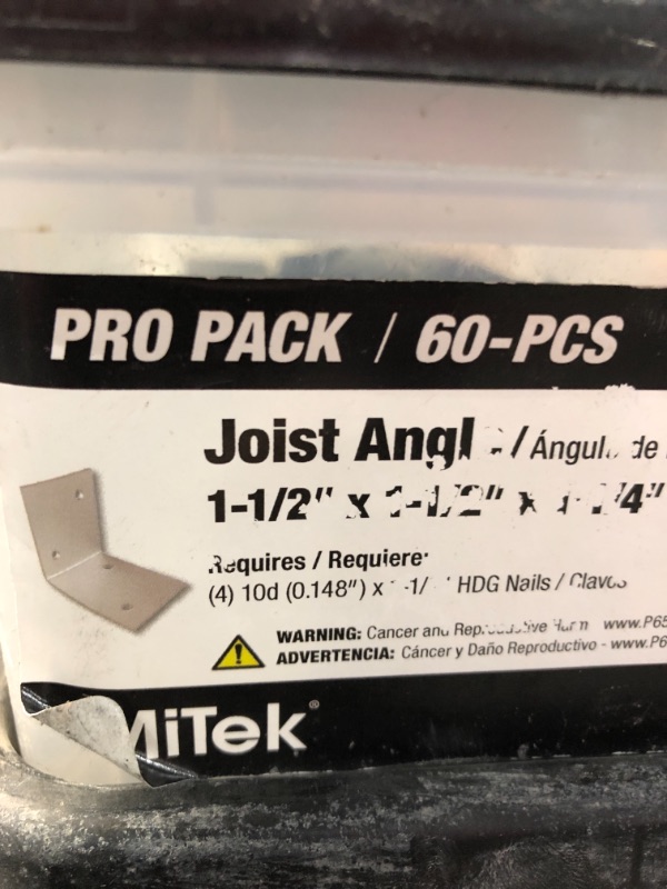 Photo 1 of ***SOLD AS IS***
1-1/2 in. x 3 in. G90 Joist Angle (60-Pack)
