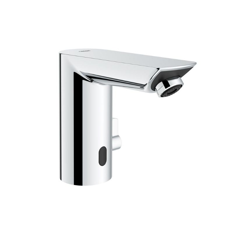 Photo 1 of ***PREVIOUSLY OPENED***
GROHE Bau Cosmopolitan Battery Powered Single Hole Touchless Bathroom Faucet with Temperature Control Lever StarLight Chrome
