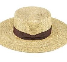 Photo 1 of FEMSÉE Straw Beach Hat - Sun Hats for Women and Men Flat Top Classic Boater Hat
BROWN  (ONE SIZE ) 