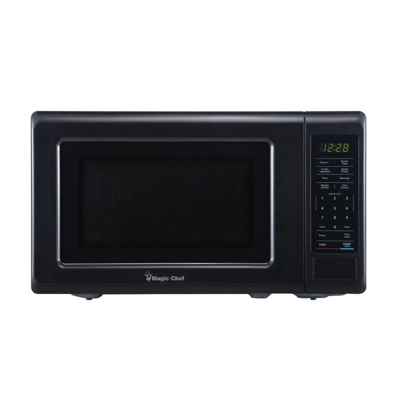 Photo 1 of Magic Chef 0.7 Cu. Ft. Countertop Microwave in Black with Gray Cavity
