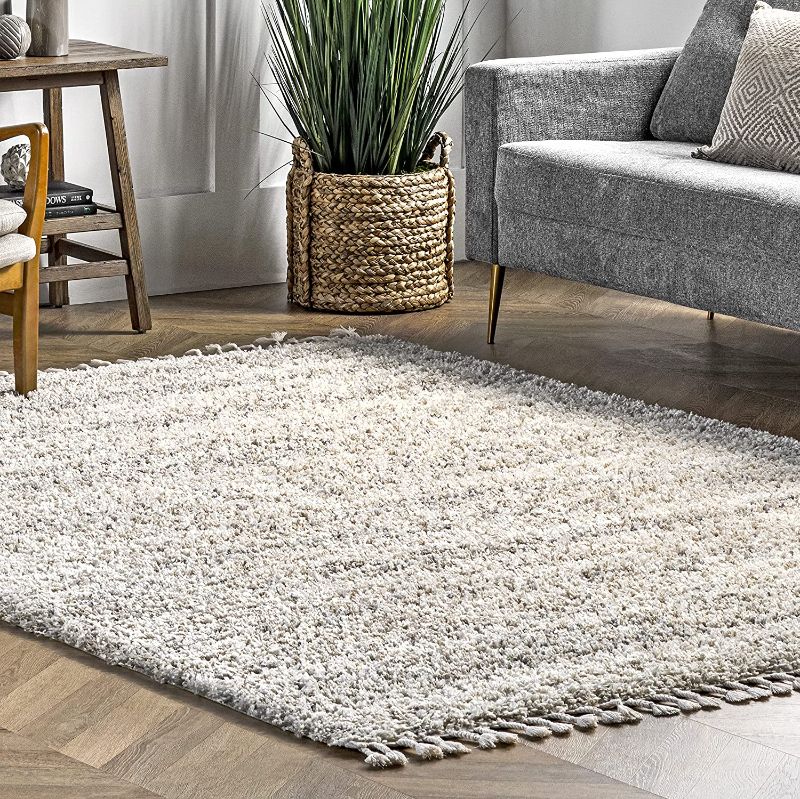 Photo 1 of ***NEW***
nuLOOM Brooke Contemporary Shag Area Rug, 6' 7" x 9', Ivory