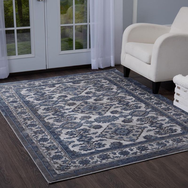 Photo 1 of ***NEW***
HOME DYNAMIX Bazaar Gray/Blue 5 Ft. X 7 Ft. Medallion Area Rug
