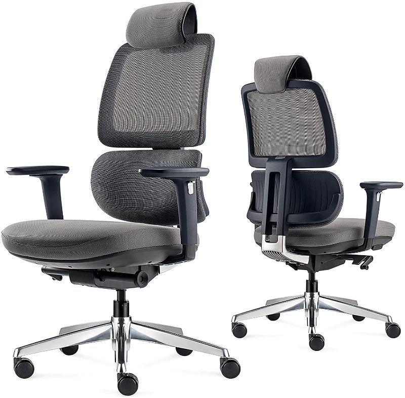 Photo 1 of ALFA Furnishing Ergonomic Desk Chair, Executive Office Chair with Adjustable Lumbar Support, 3D Armrest, High Back Computer Chair with Sliding Seat, Rolling Swivel Home Desk Chair, Gaming Chair
