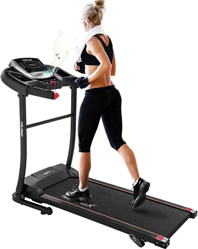 Photo 1 of ***PARTS ONLY**
Merax Electric Folding Treadmill – Easy Assembly Fitness Motorized Running Jogging Machine with Speakers for Home