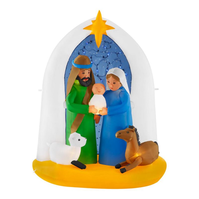 Photo 1 of ***NEVER USED***
Home Accents Holiday 6.5 Ft Pre-Lit LED Airblown Nativity Starry Night Christmas Inflatable
