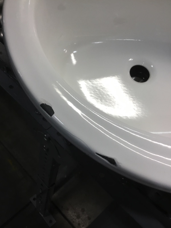 Photo 3 of Bootz Industries Laurel Round Drop-In Bathroom Sink in White