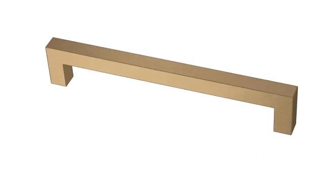 Photo 1 of **PACK OF 3**
Modern Square Bar Pull 6-5/16 in. (160 mm) Champagne Bronze Drawer Pull
