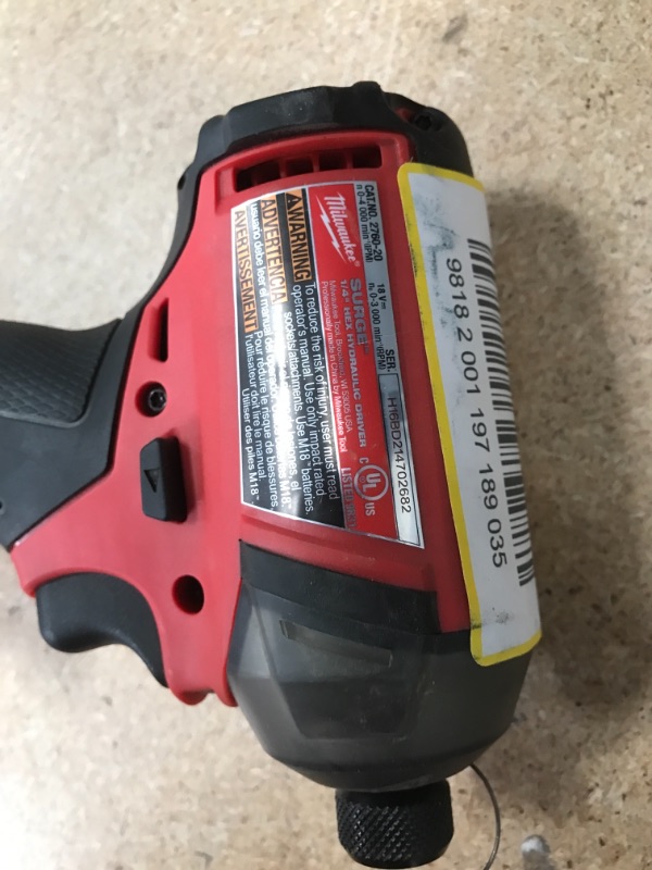 Photo 3 of **DAMAGED**
M18 FUEL SURGE 18-Volt Lithium-Ion Brushless Cordless 1/4 in. Hex Impact Driver (Tool-Only)
