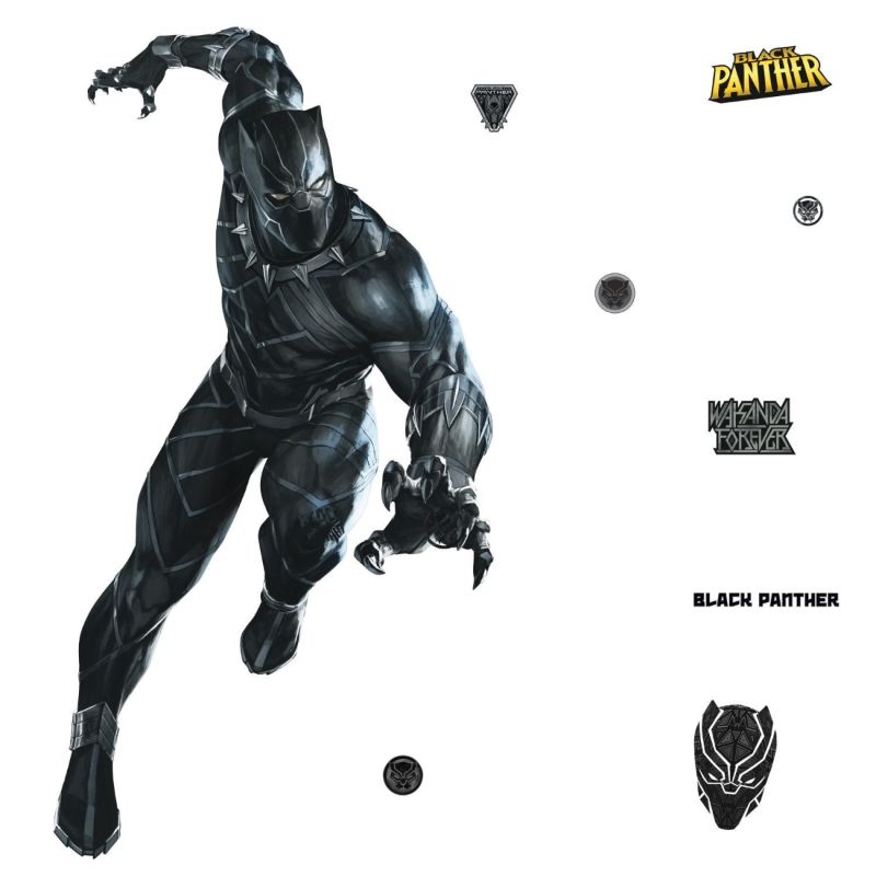 Photo 1 of Black Panther Peel and Stick Giant Wall Decals
