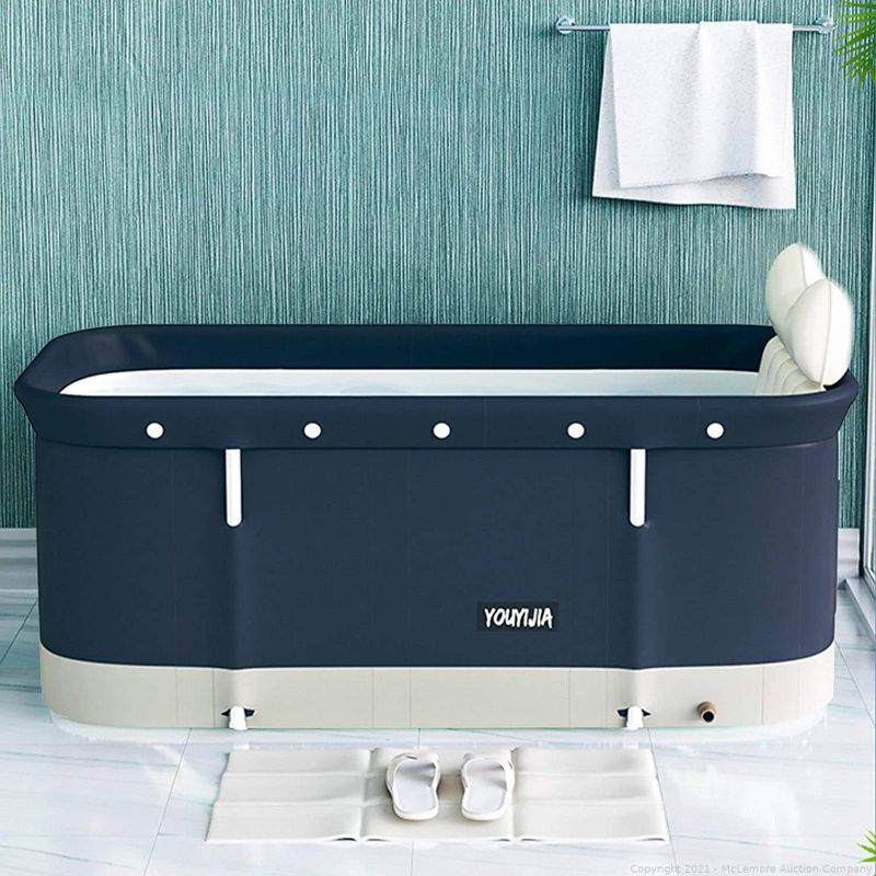 Photo 1 of  Insuwun Portable Bathtub Kit. Foldable Soaking Bathing Tub for Adults. Soaking Standing Bathtub. Separate Family Bathroom SPA Tub. Ideal for Hot Bath Ice Bath 47.2x19.7x21.7inch
