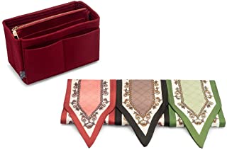 Photo 1 of Scarf Hair Band Head Decoration Neckerchief Scarf and Red Felt Fabric Bag Organizer Insert Purse Tote Shaper Handbag with Zipper Ribbon Bundle, And Women's Knitted Casual Crew Socks Warm Hiking Socks Soft Mid Calf 6 Pairs