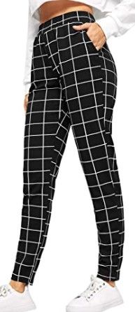 Photo 1 of SweatyRocks Women's Pants Casual High Waist Skinny Leggings Stretchy Work Pants
