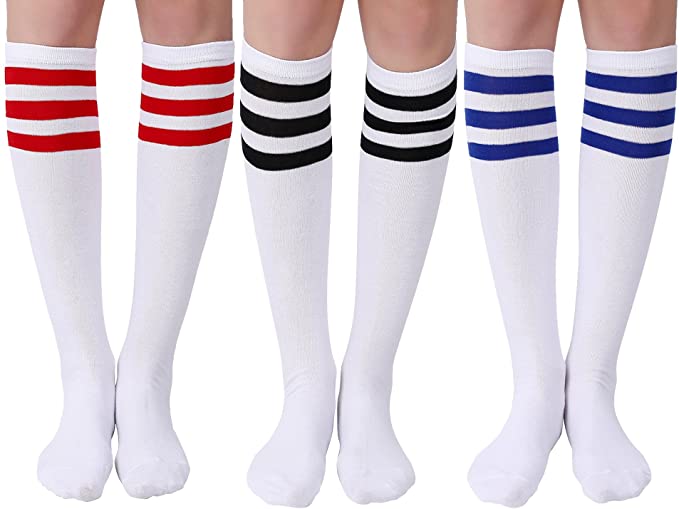 Photo 1 of Joulli Women's Knee High Casual Tube Socks 3 Pairs
