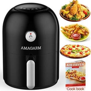 Photo 1 of Amagarm Direct Updated 2019 Version Compact Air Fryer 1.6 Quart, 800 Watt Electric Air Fryer Oven Cooker with Temperature Control, Non Stick