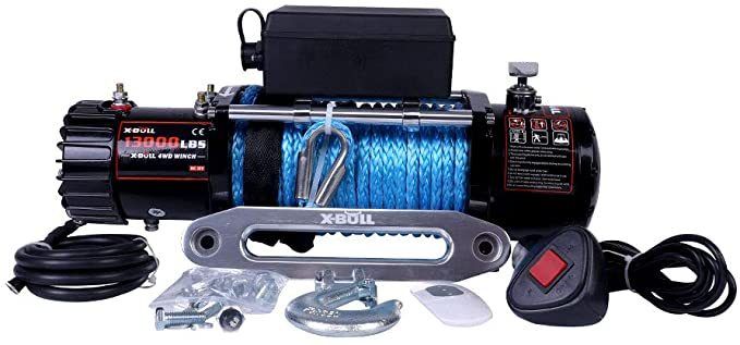 Photo 1 of ***PARTS ONLY***
13000-lb. Load Capacity Electric Winch Kit, 12V Synthetic Rope Winch