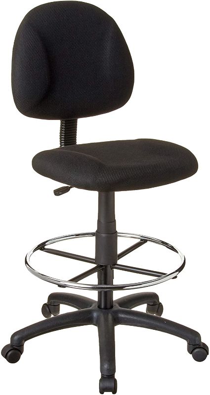 Photo 1 of **INCOMPLETE**
Boss Office Products Ergonomic Works Drafting Chair without Arms in Black

Missing components 