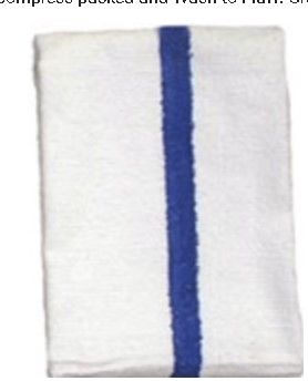 Photo 2 of Economy Blue Center Stripe Bath Towel 100% Cotton