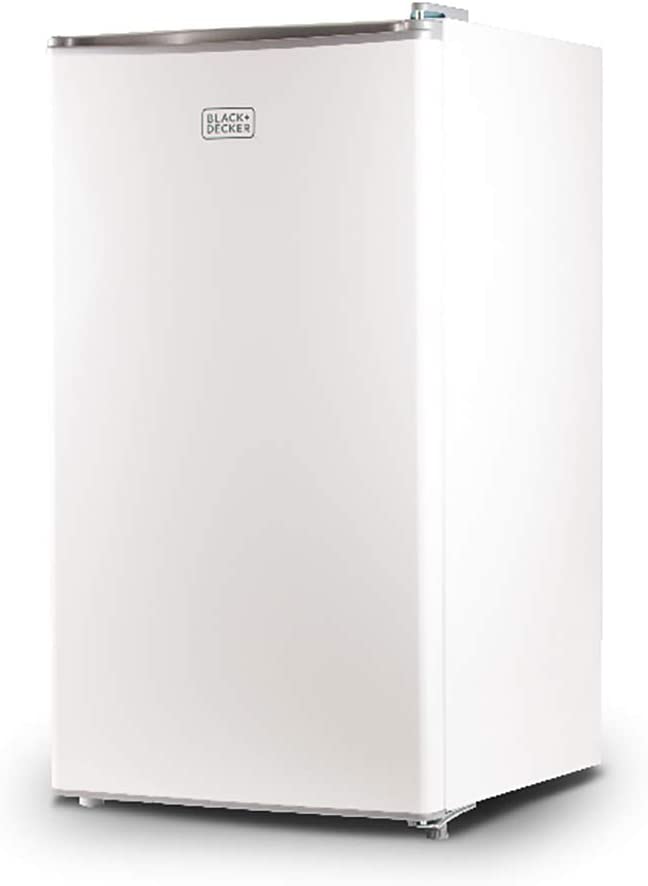 Photo 1 of ***PARTS ONLY*** BLACK+DECKER BCRK32W Compact Refrigerator Energy Star Single Door Mini Fridge with Freezer, 3.2 Cubic Ft., White
