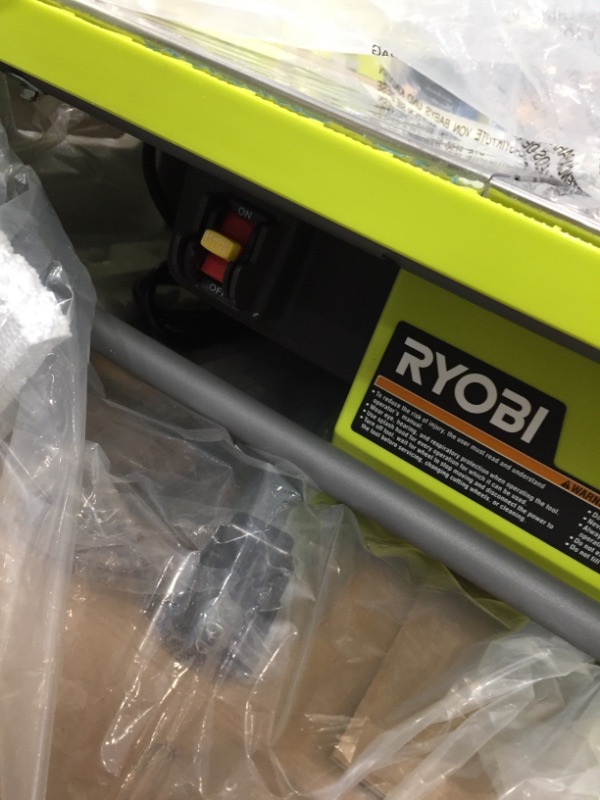 Photo 5 of Ryobi WS722 7 Inch 4.8 Amp Portable Tabletop Wet Tile Saw with Miter Guide and Induction Motor 