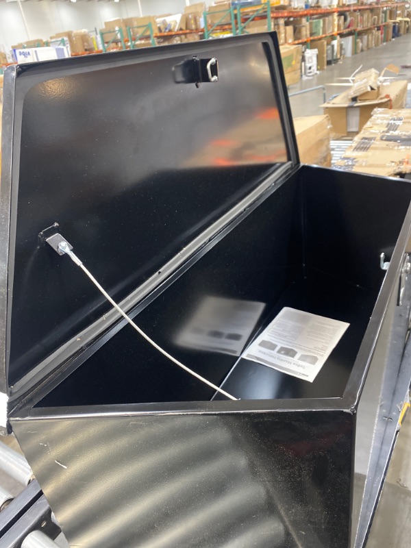 Photo 1 of ***DENT*** Buyers Products - 1703203Underbody Truck Box With Paddle Latch, White Steel, 14 x 16 x 30 Inches
