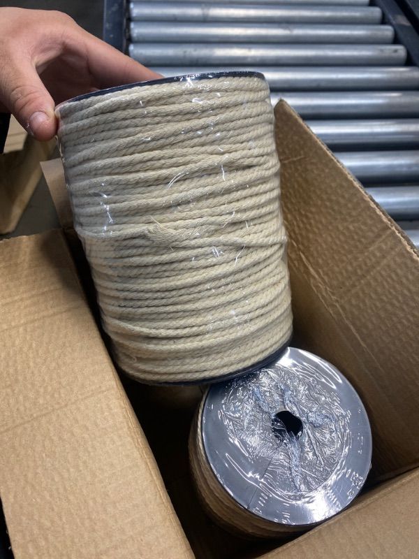 Photo 1 of ***not refundable***  TWO Macrame Cord Rolls in 3mm and 4mm x 220 Yards Long | 100% Unbleached Cotton Macrame Rope with Triple Strands | DIY Home Decor Arts and Crafts Projects –Planters, Wall Decorations and Gift Wrapping
