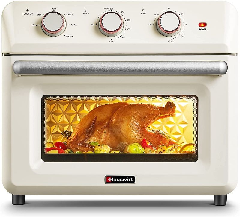 Photo 1 of (Upgraded)26.5Qt Large Convection Oven, Quiet Fully Stainless Steel Countertop Toaster Oven Air Fryer, Air Fry-Toast-Bake-Rotisserie-Broil-Dehydrate, 12-Slice Non-Stick Oven, 6 Fittings, 45 Recipes
