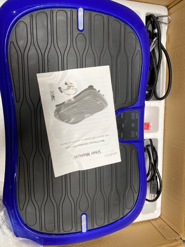 Photo 1 of eHUPOO Vibration Platform Exercise Machine,Vibration Plate Fitness Massage Machine,Whole Body Vibration Shaking Machine,Vibration Trainer for Weight Loss&Body Wrokout,with Two Resistance Bands