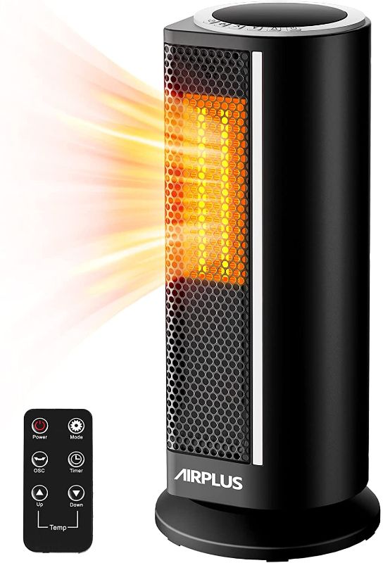 Photo 1 of AIRPLUS Space Heater Indoor Portable Electric, Portable Heater with 2 Heat Settings & 12H Timer