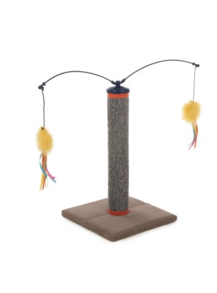 Photo 1 of SmartyKat Scratch 'N Spin, Interactive Cat Scratching Post, Vertical Combination Scratcher, Includes Spinning Toys
