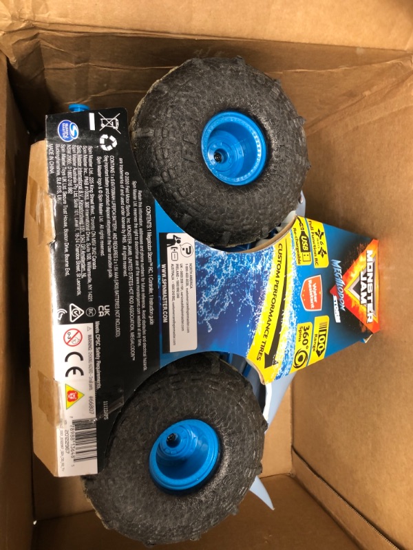 Photo 3 of Monster Jam Official Megalodon Storm All-Terrain Remote Control Monster Truck - 1:15 Scale
