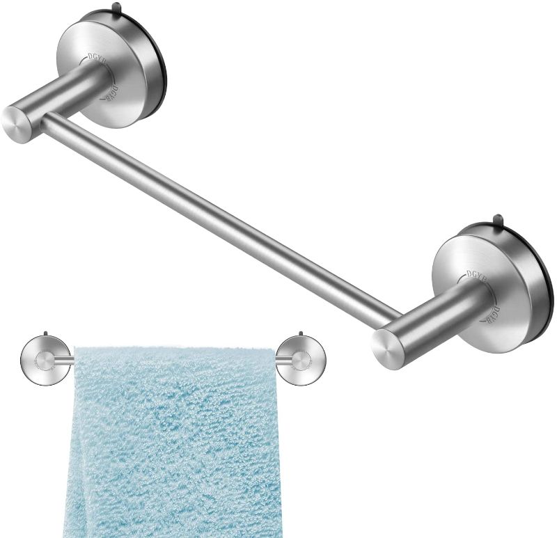 Photo 1 of 
Roll over image to zoom in







VIDEO
DGYB Shower Suction Cup Towel Bar Silver Brushed Nickel Premium 304 Stainless Steel Waterproof Anti-Rust Removable Bath Towel Holder