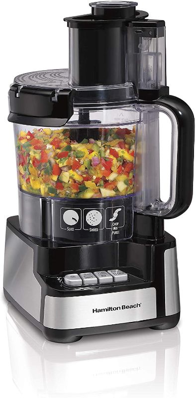 Photo 1 of Hamilton Beach 12-Cup Stack & Snap Food Processor & Vegetable Chopper, Black* did not turn on parts only *