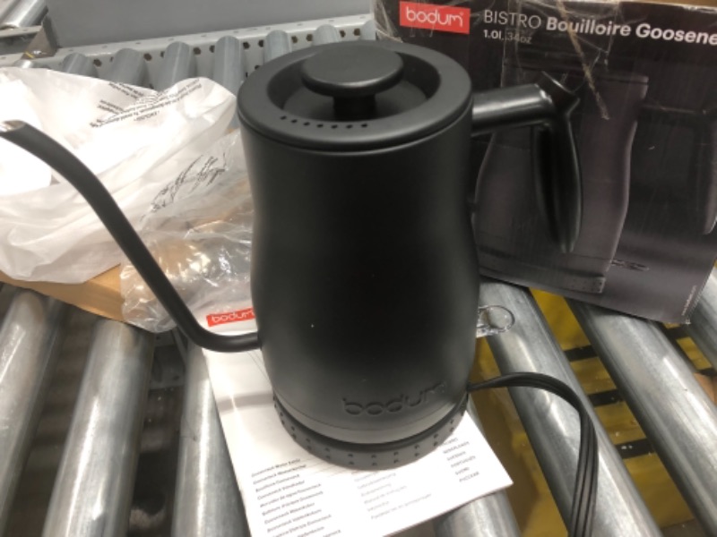 Photo 2 of Bodum  Melior Gooseneck Electric Water Kettle, Matte Black similar to stock photo