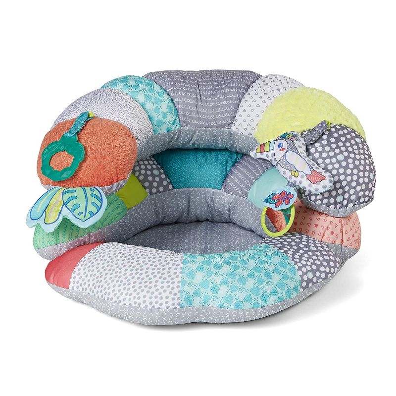 Photo 1 of Infantino 2-in-1 Tummy Time & Seated Support - Pillow Support for Newborns and Older Babies, with Detachable Support Pillow and Toys, for Development of Strong Head and Neck Muscles
