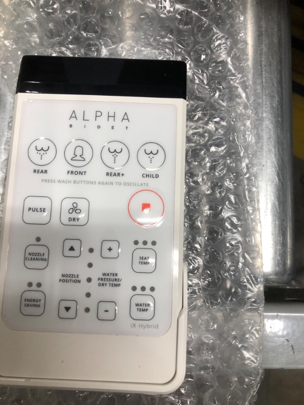 Photo 2 of Alpha iX Hybrid Bidet Toilet Seat in Elongated White | Endless Warm Water | Stainless Steel Nozzle | 4 Wash Functions | LED Nightlight | Warm Air Dryer | Wireless Remote | Oscillation and Pulse