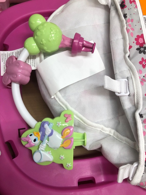 Photo 3 of Disney Baby Minnie Mouse Music and Lights Baby Walker with Activity Tray (Garden Delight)