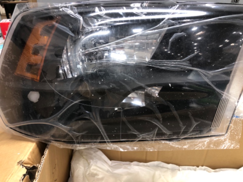 Photo 4 of Nilight Headlight Assembly 2009 2010 2011 2012 2013 2014 2015 2016 2017 2018 Ram 1500 2500 3500 Black Housing Amber Corner Clear Lens,Headlights Assembly Replacement,2 Pack