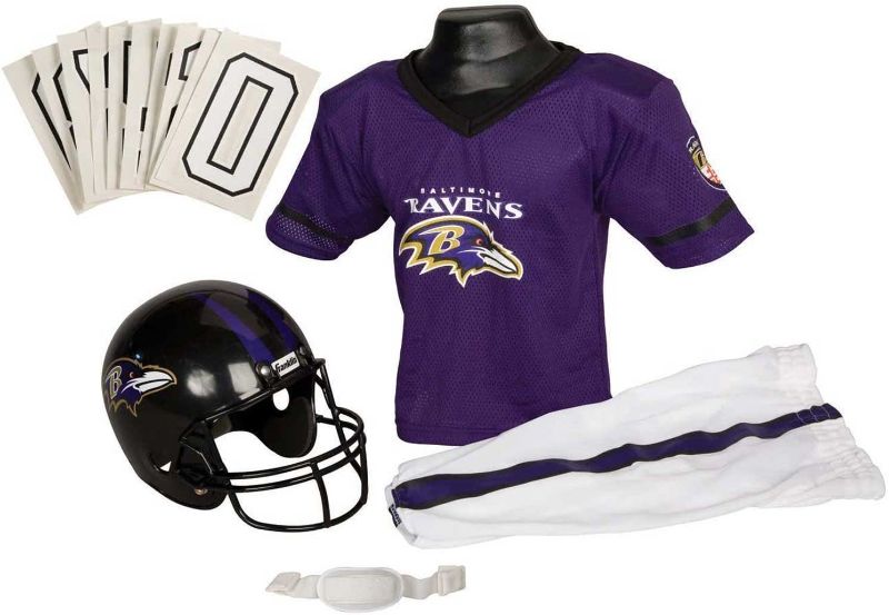 Photo 1 of Franklin Sports NCAA Kids Football Uniform Set - NFL Youth Football Costume for Boys & Girls - Set Includes Helmet, Jersey & Pants Small