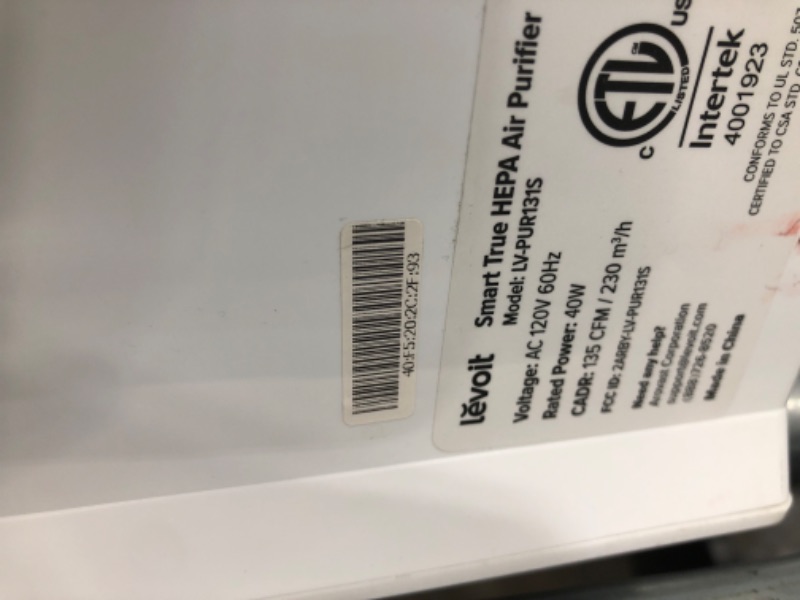 Photo 1 of t***DAMAGED* LEVOIT Air Purifiers for Home Large Room, H13 True HEPA Filter Cleaner with Washable Filter for Allergies and Pets, Smokers, Mold, Pollen, Dust, Quiet Odor...
