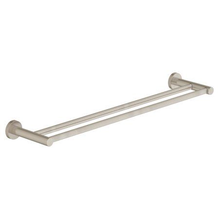 Photo 1 of Dia 24" Double Wall-Mounted Towel Bar in Satin Nickel
