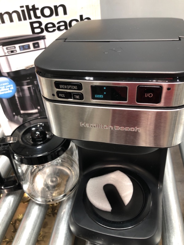 Photo 2 of **MISSING SOME SMALL ADDED PARTS** Hamilton Beach 46310 Programmable Coffee Maker 12 Cups Black