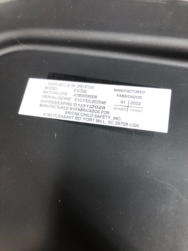 Photo 2 of Britax B-Safe Gen2 Infant Car Seat, Greystone SafeWash
