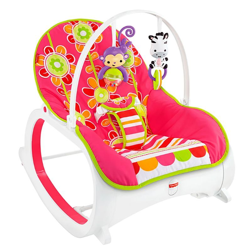 Photo 1 of Fisher-Price Infant-to-Toddler Floral Confetti Rocker, Multicolor (CMR19)
