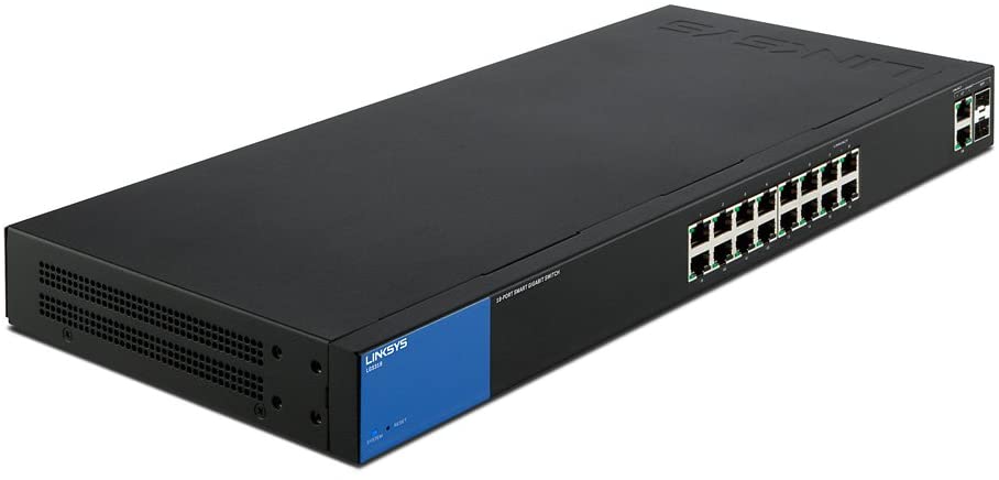 Photo 1 of Linksys Business LGS318 16-Port Gigabit Smart Managed Switch with 2 Gigabit and 2 SFP Ports